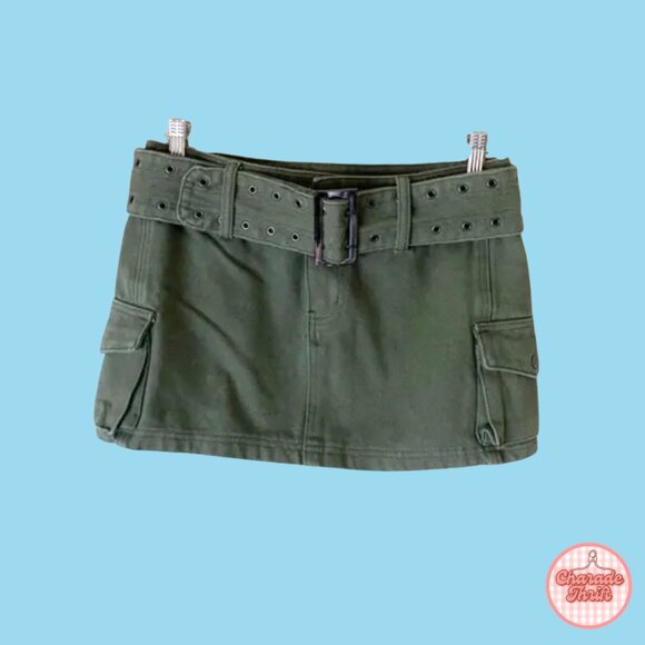Princess Polly Iconic Cargo Mini Skirt - Khaki - Picture 2 of 3